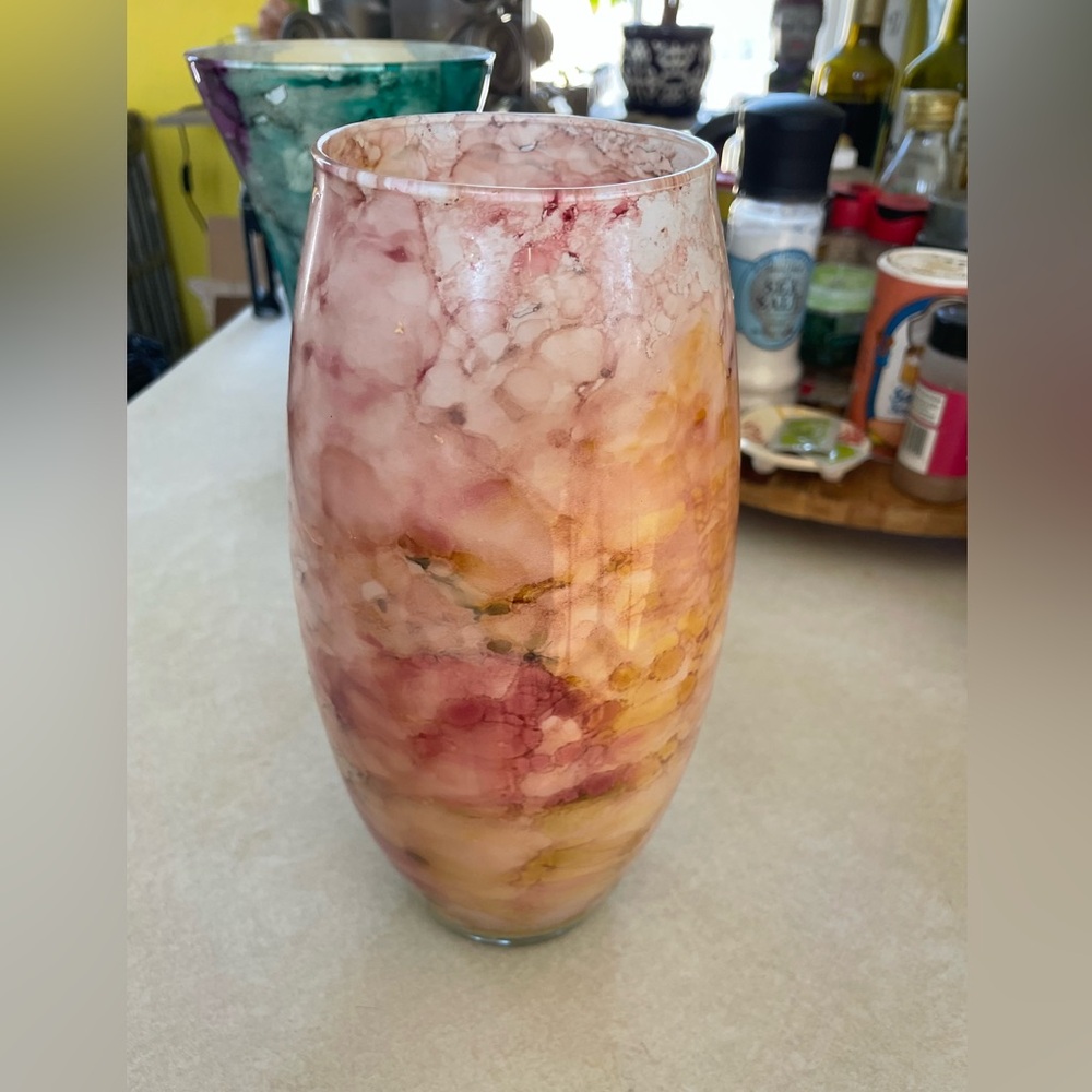 Multicolor Artistic Glass Vase